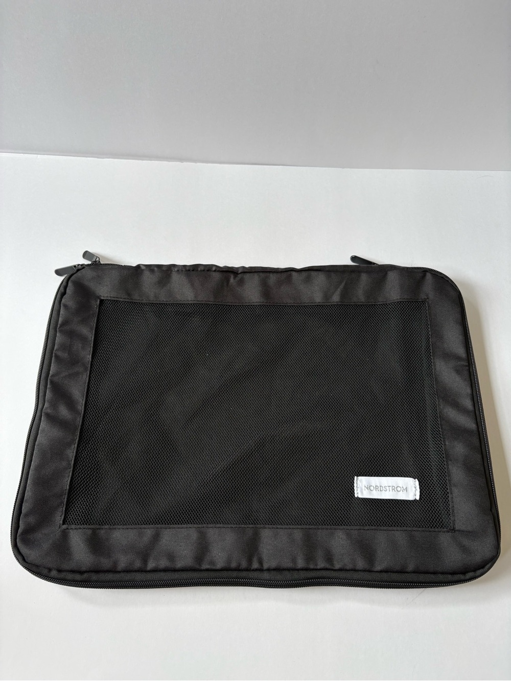 Nordstrom Black Mesh Packing Cube Compress Organize Separate Travel Store Logo